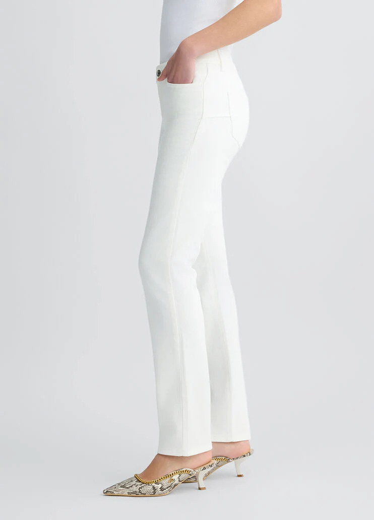 White slim-fit trousers