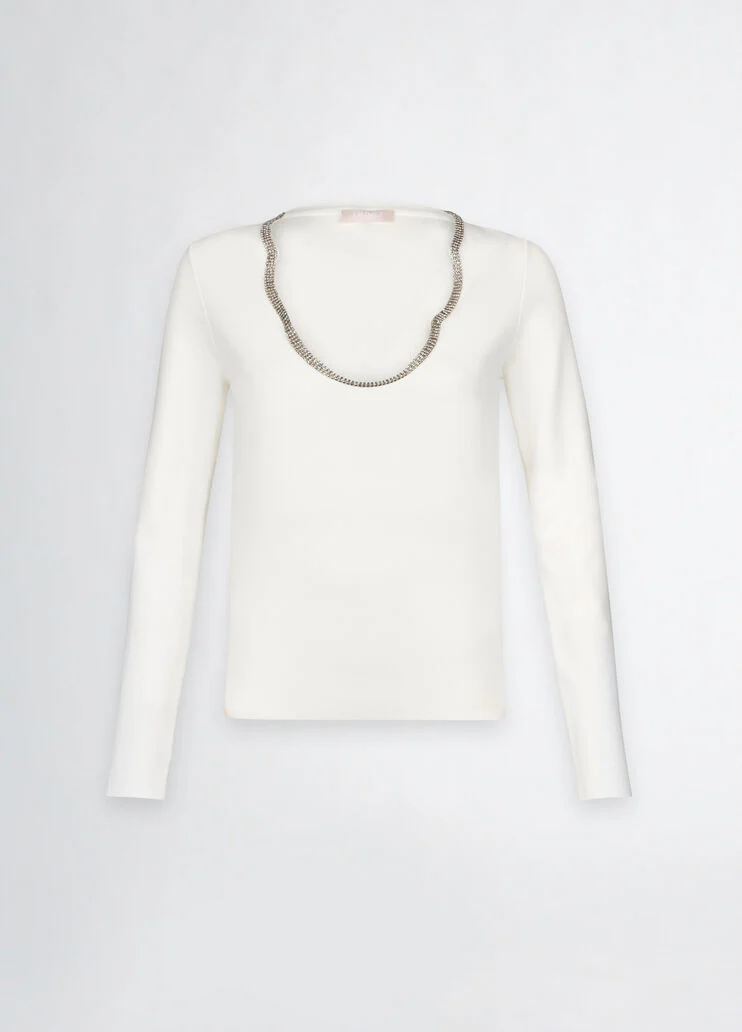 Jumper with gemstones