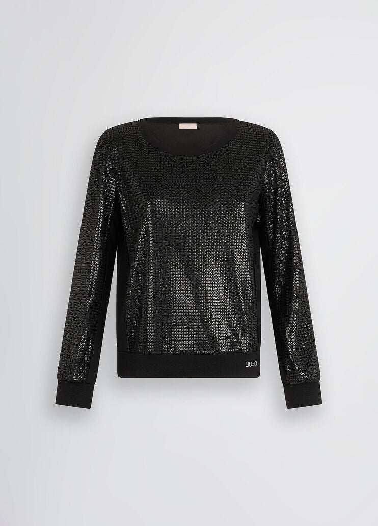 Sweatshirt with sequins