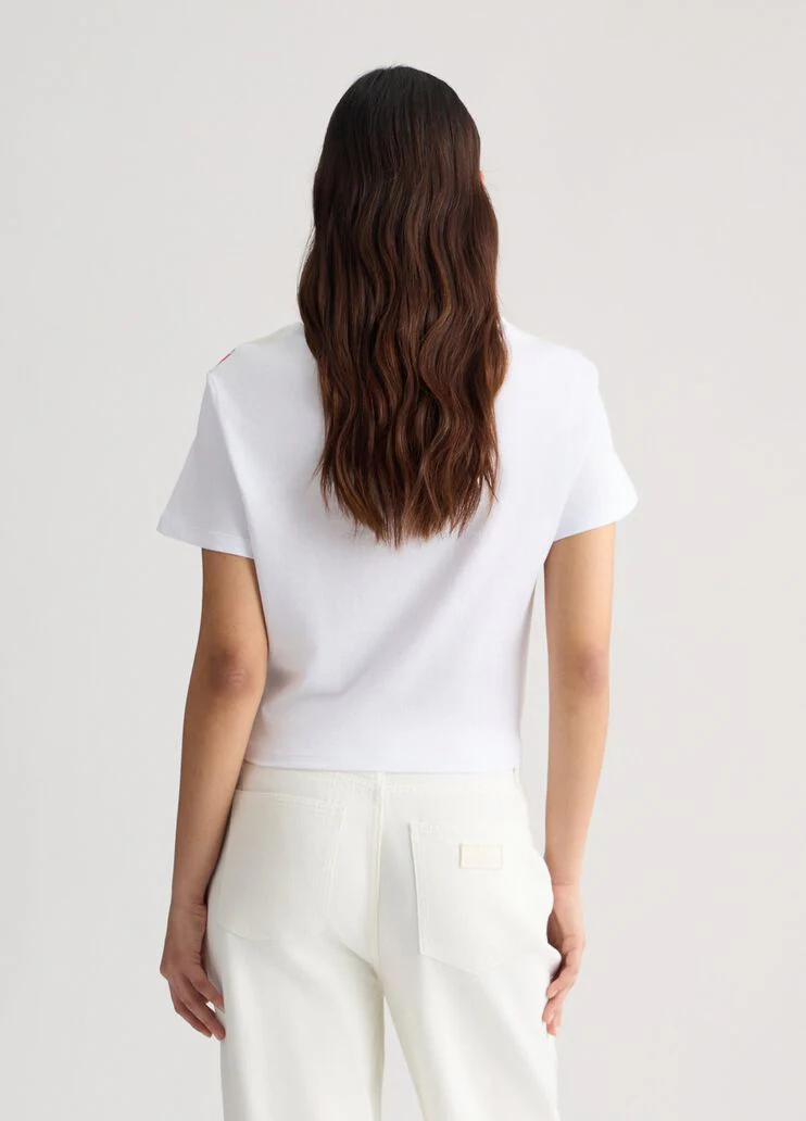 T-shirt with print and knot detail