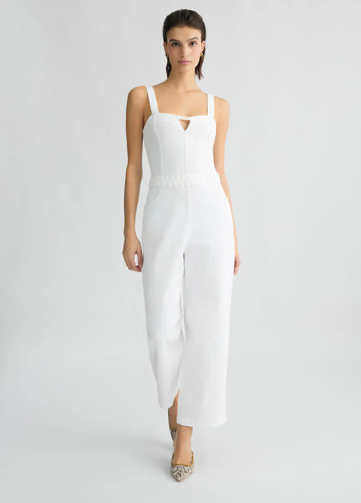 White cotton jumpsuit
