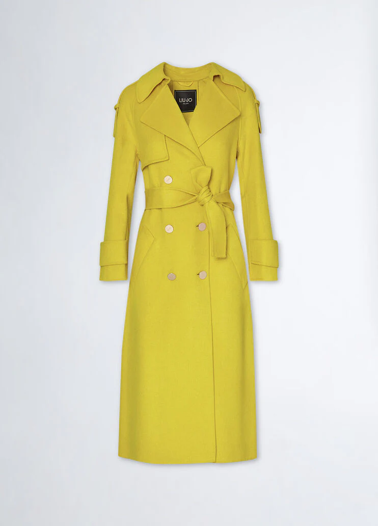 Wool blend trench coat