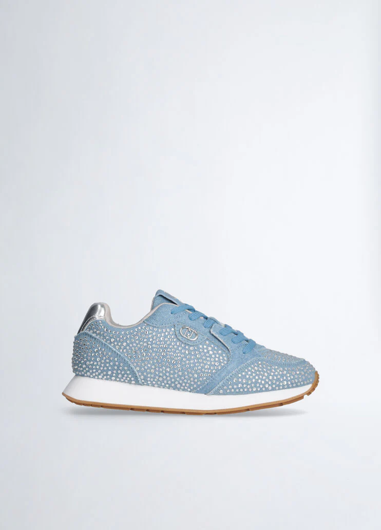 Sneakers with all-over rhinestones