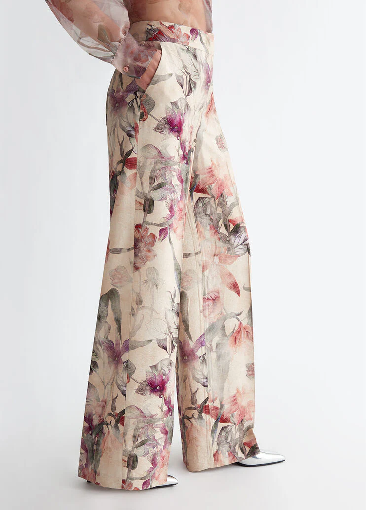 Floral palazzo trousers