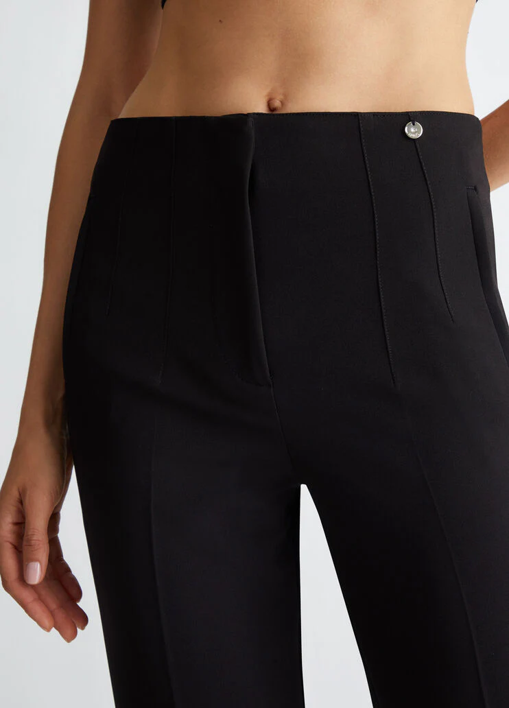Stretch cropped trousers
