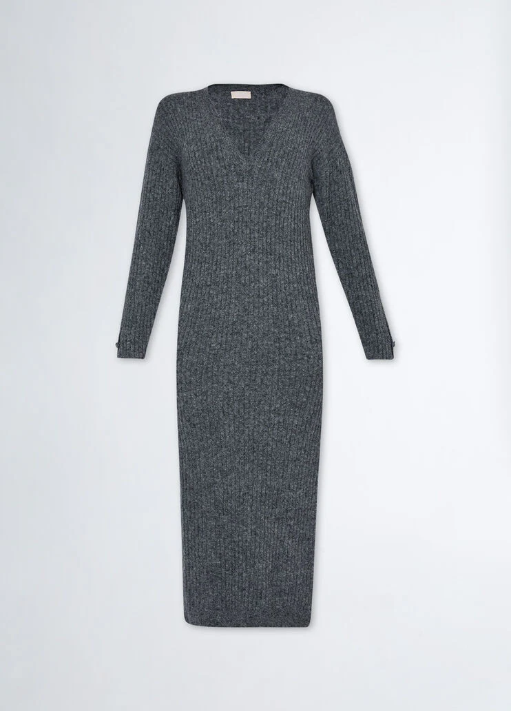 Rib-knit dress