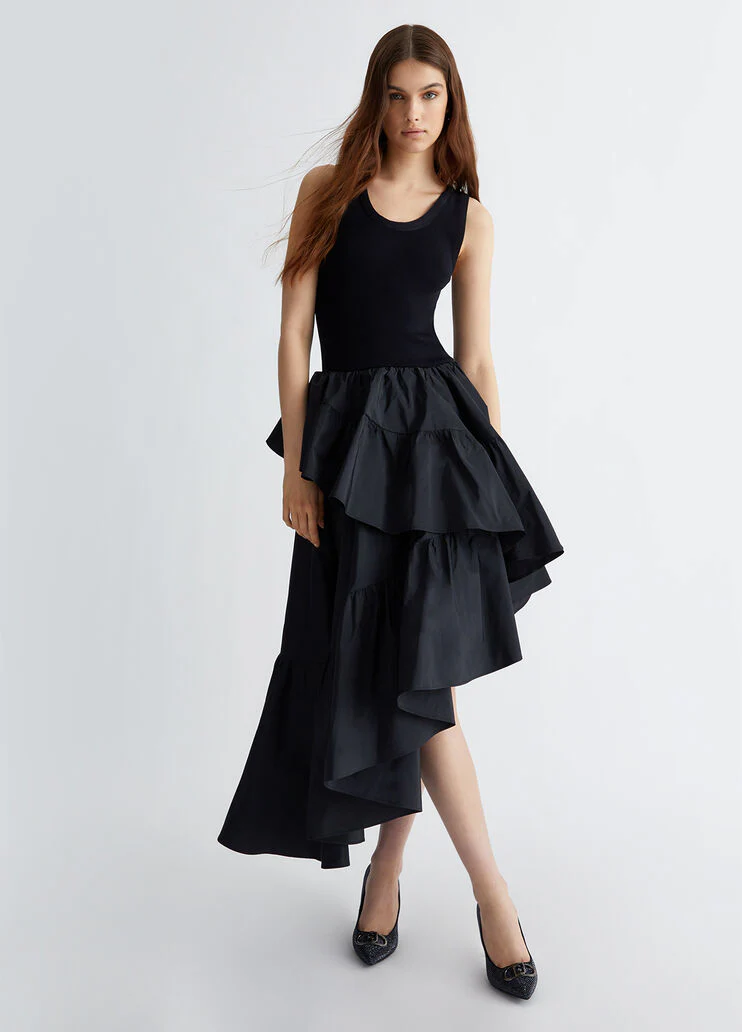 Short taffeta dress
