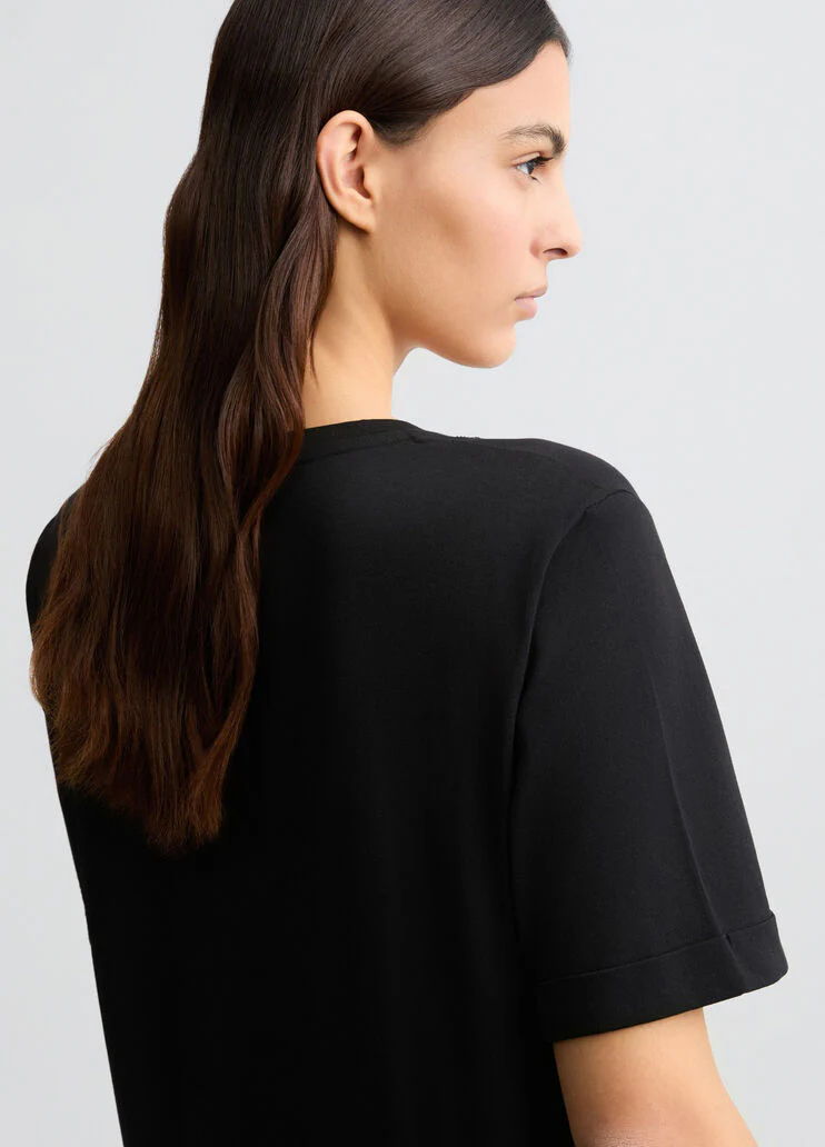 T-shirt with logo and gemstones