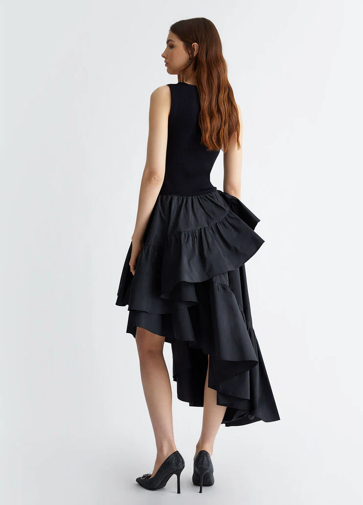 Short taffeta dress