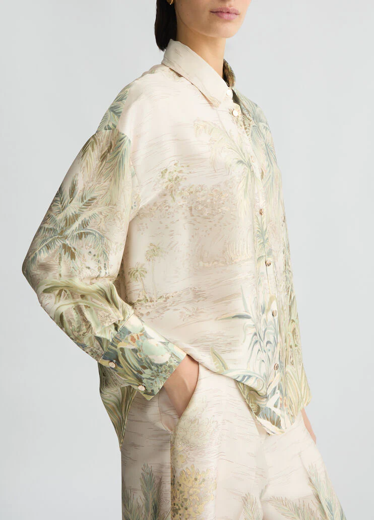 Twill shirt with print