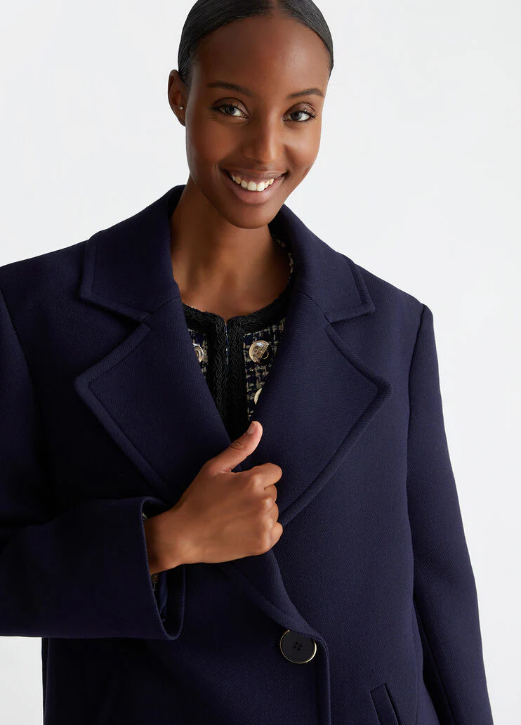 Oversized double-breasted coat