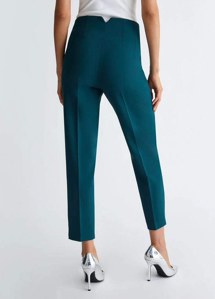 Stretch cropped trousers