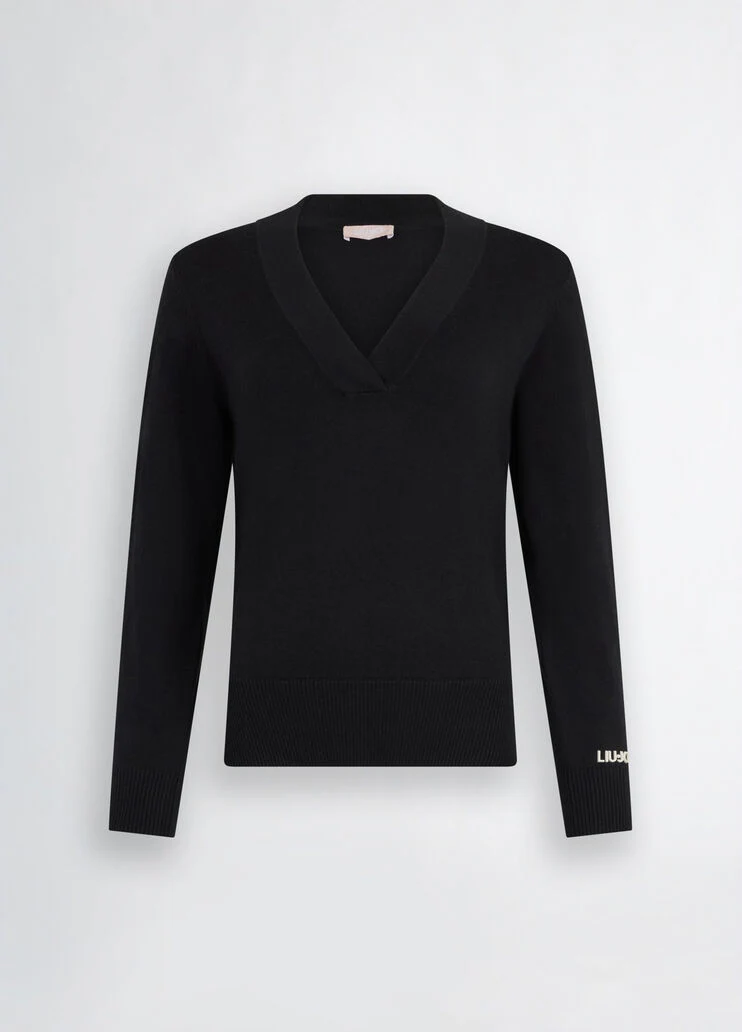 Cotton and wool sweater