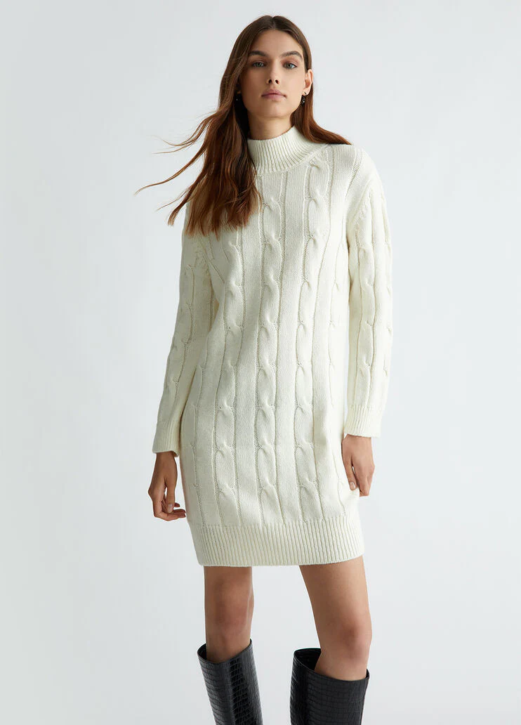 White knit dress