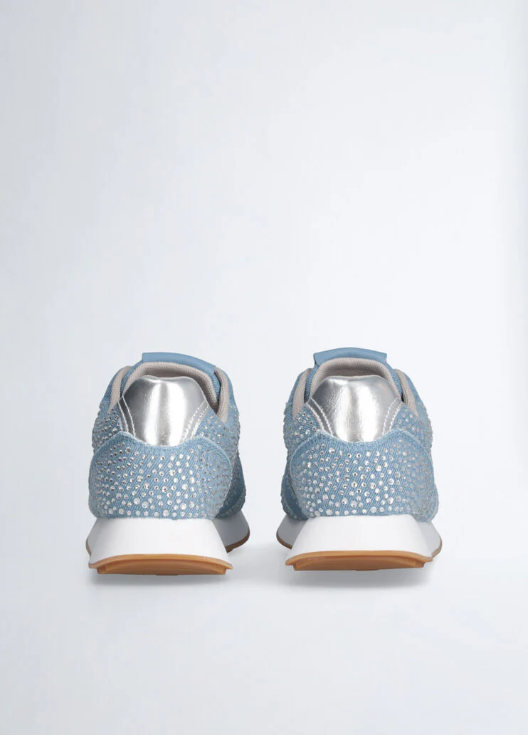 Sneakers with all-over rhinestones