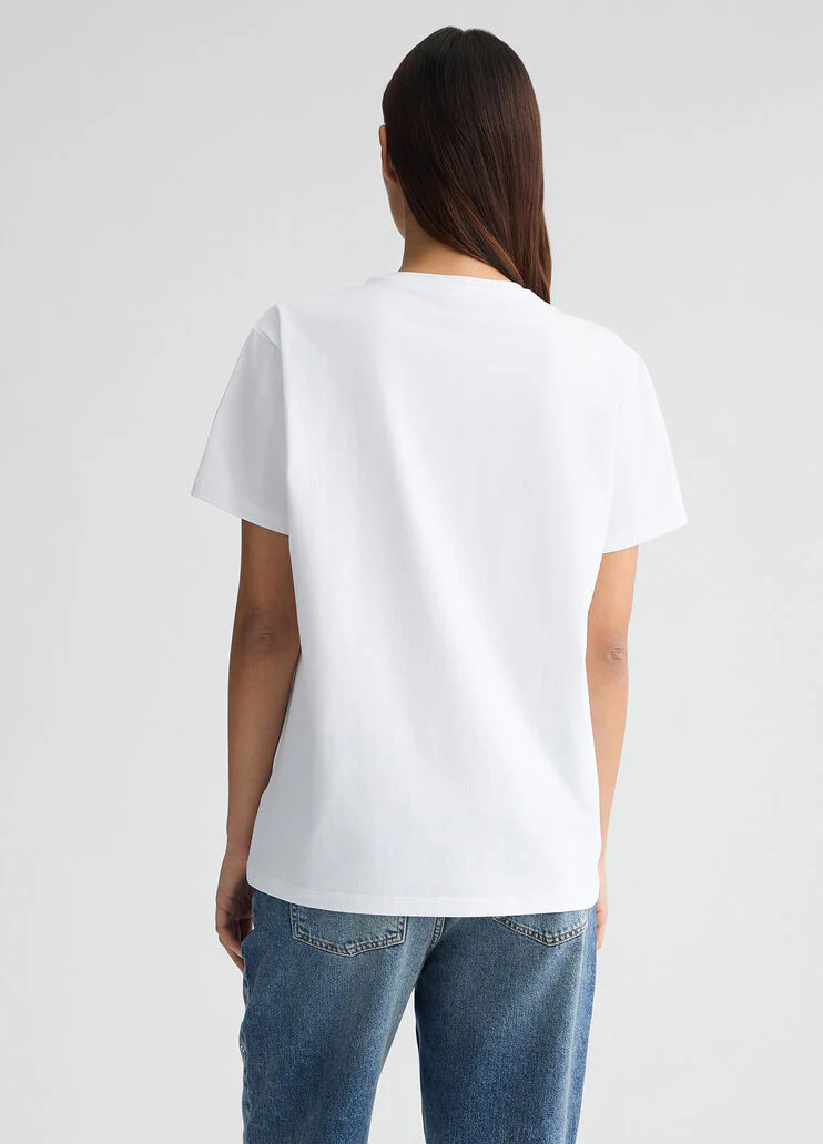 Printed T-shirt with rhinestones