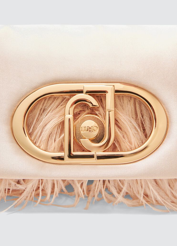 Mini LaPuffy bag with feathered detailing