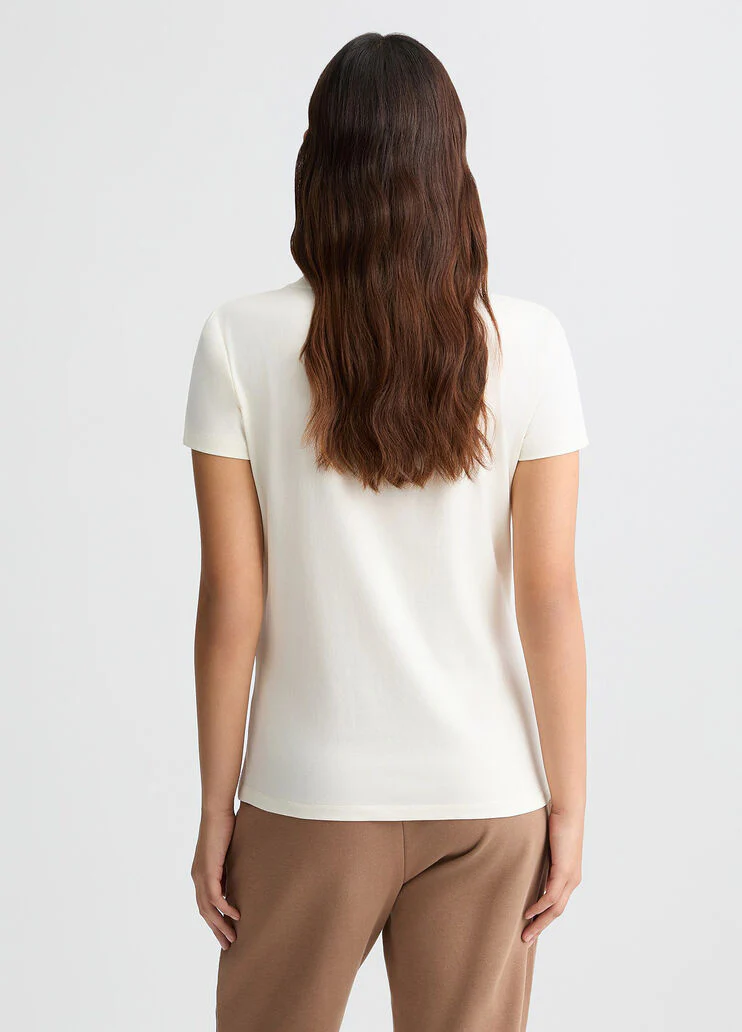 T-shirt with logo and gemstones