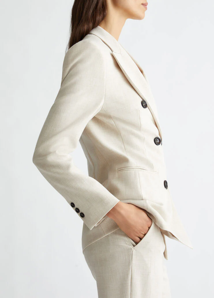Double-breasted suit blazer
