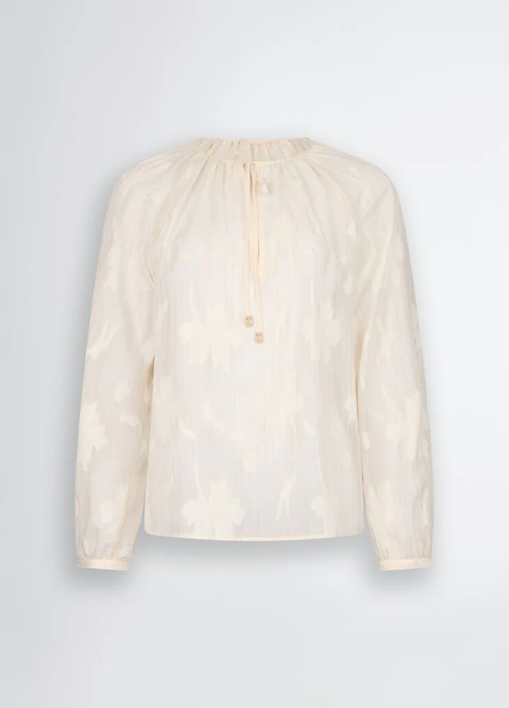 Floral lurex blouse