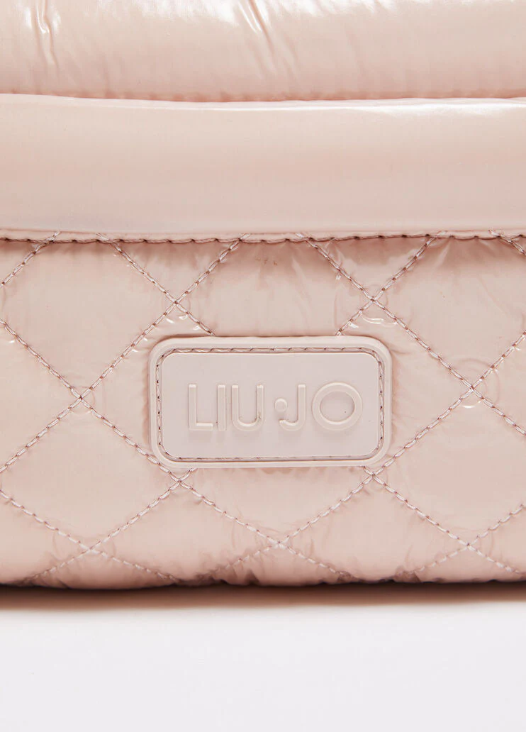 Quilted nylon backpack