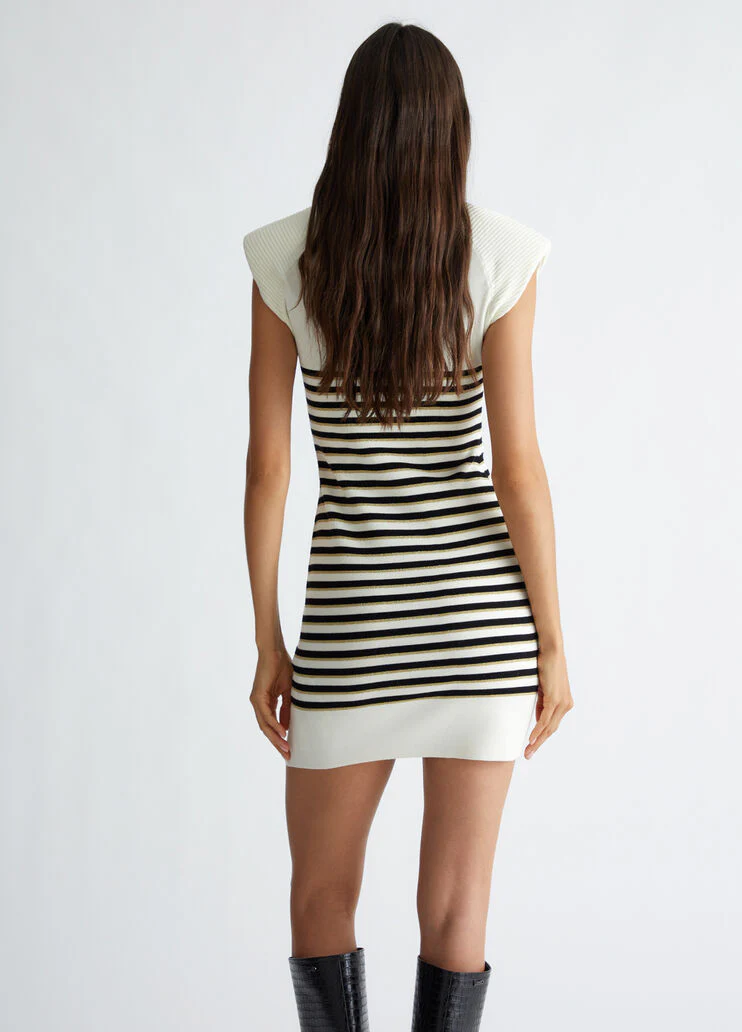 Striped knit dress