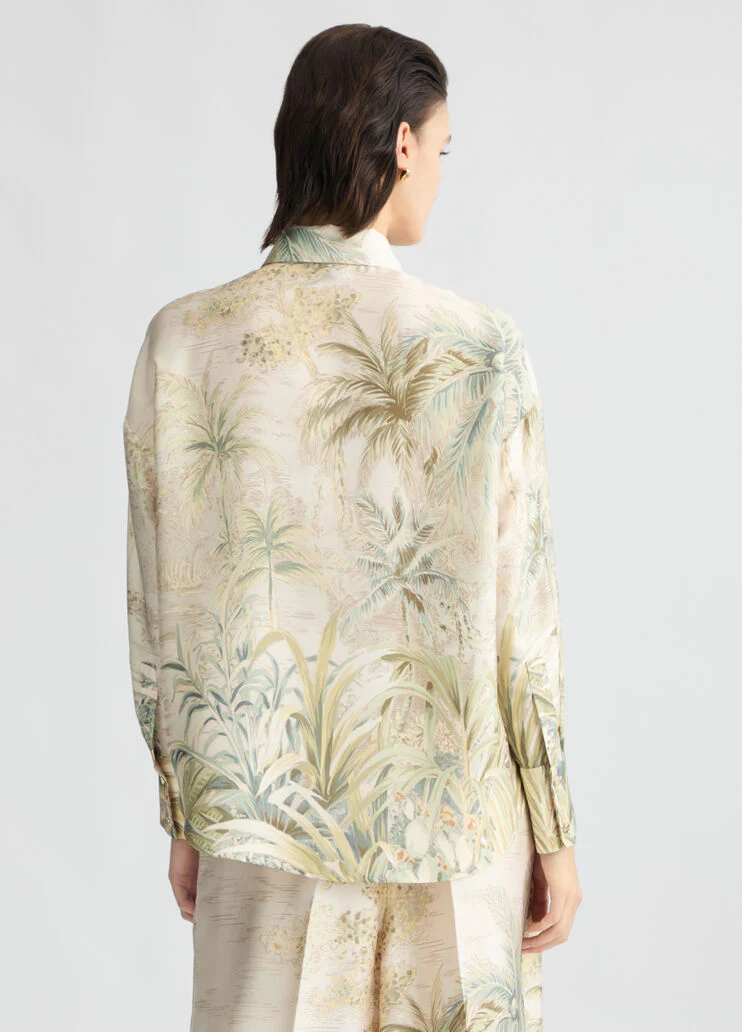 Twill shirt with print