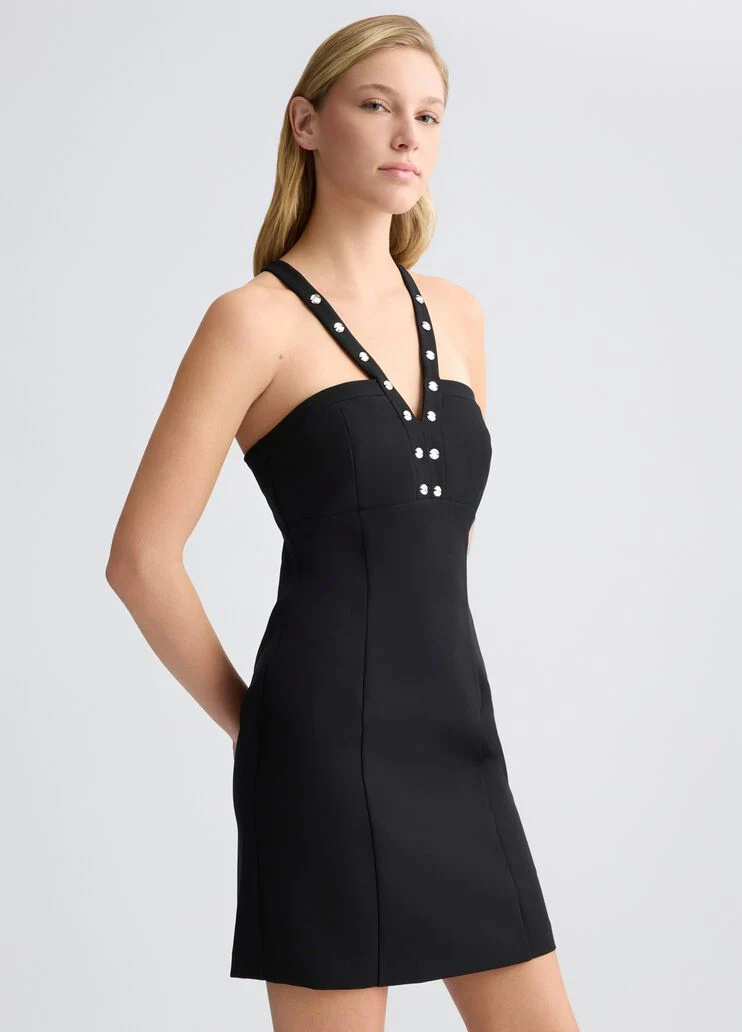 Black dress with rhinestones