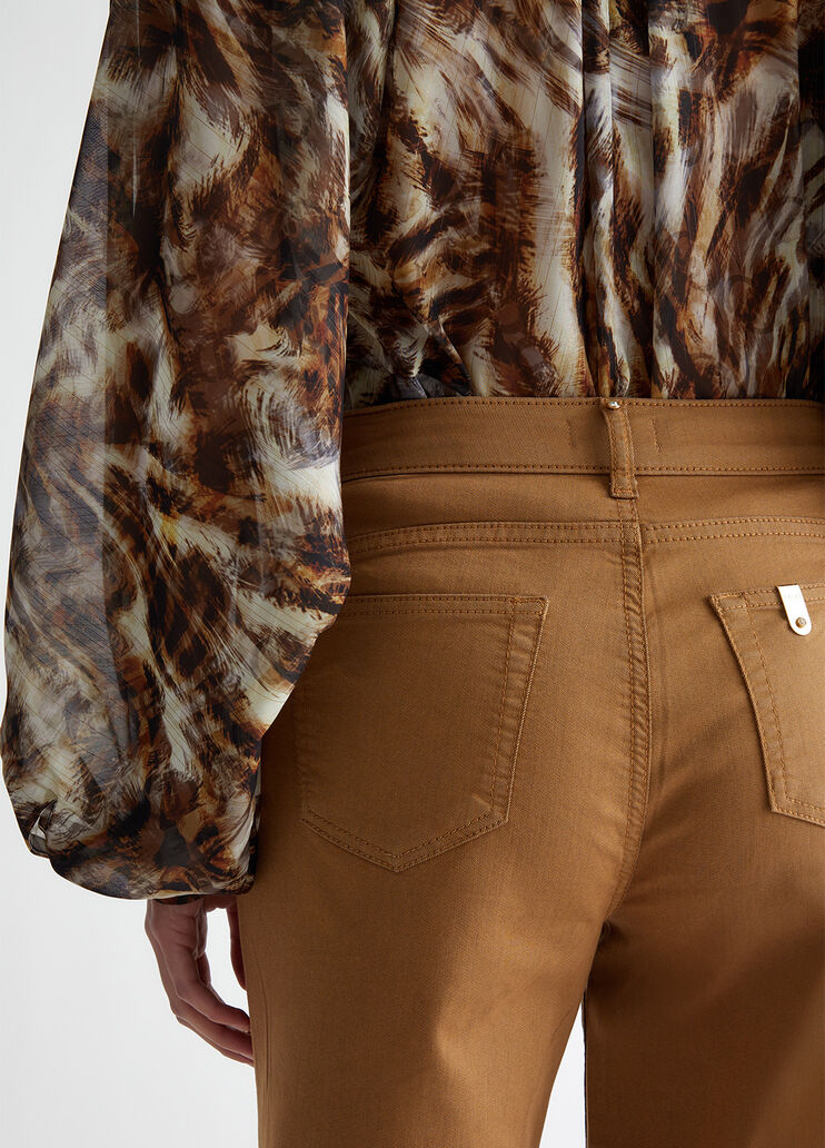 Flared cropped trousers