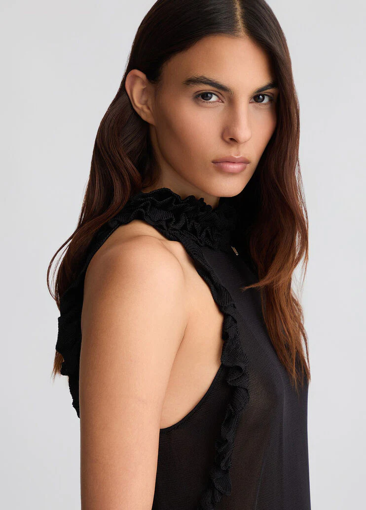 Black viscose top