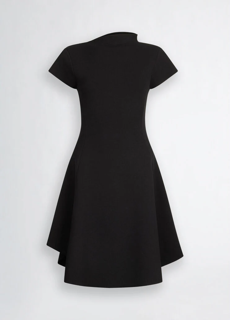 Black knit dress