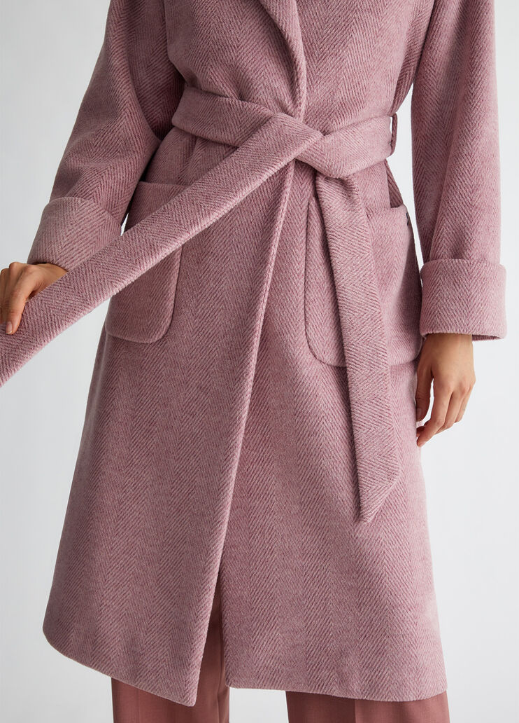Chevron lurex coat