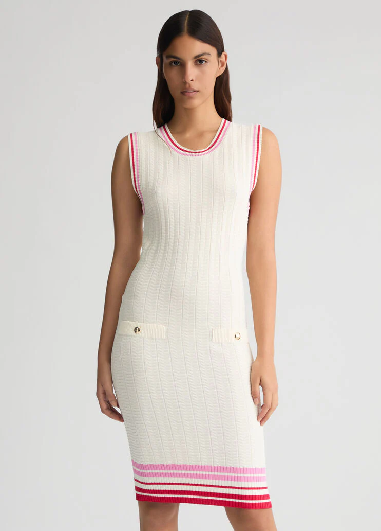 White knit dress