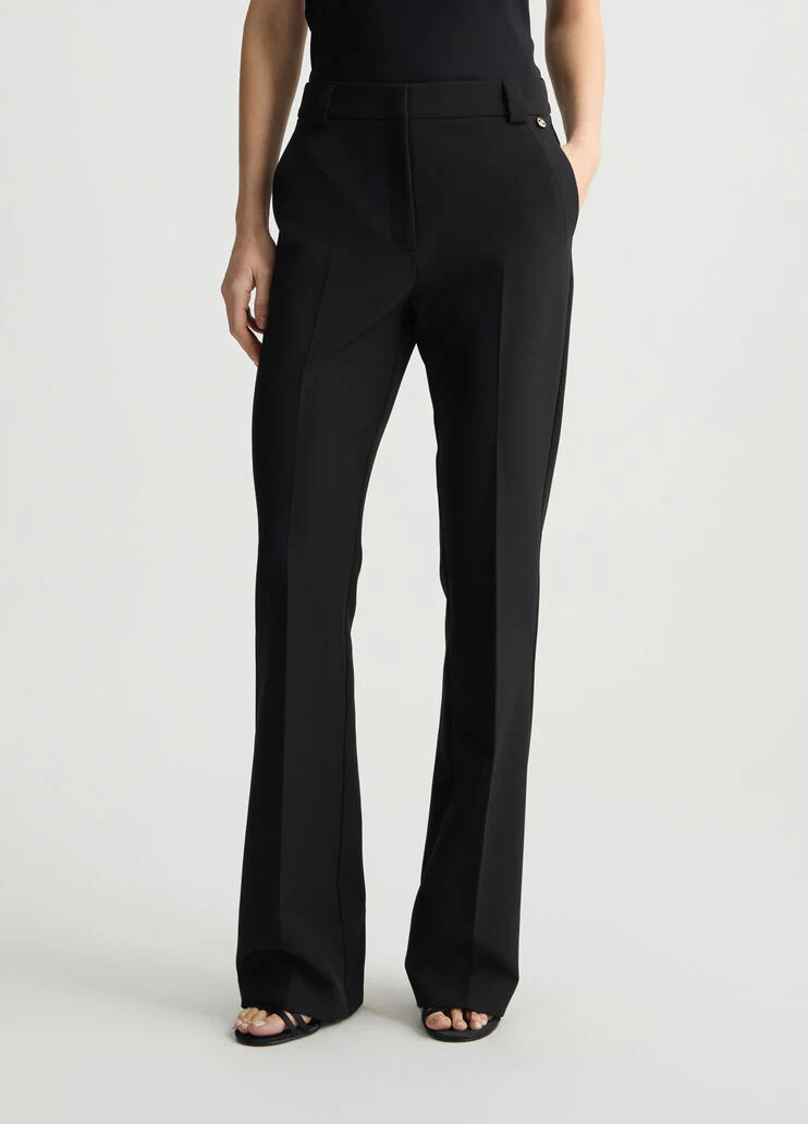 Black fared trousers