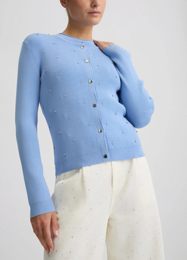 Cardigan with studs