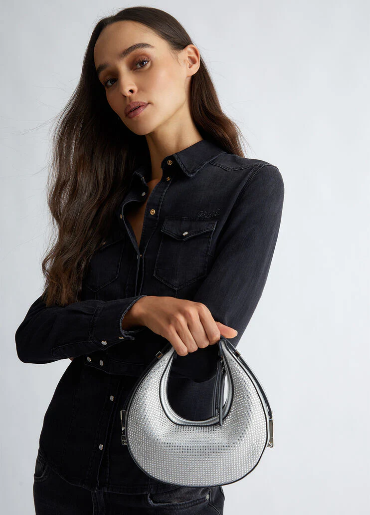 Handbag with gemstones