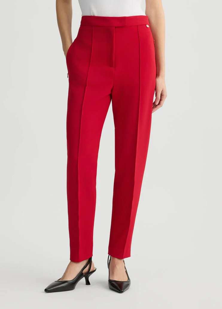 Red cigarette trousers