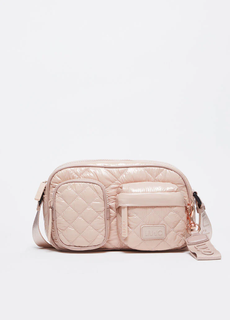 Shoulder bag in quilted nylon
