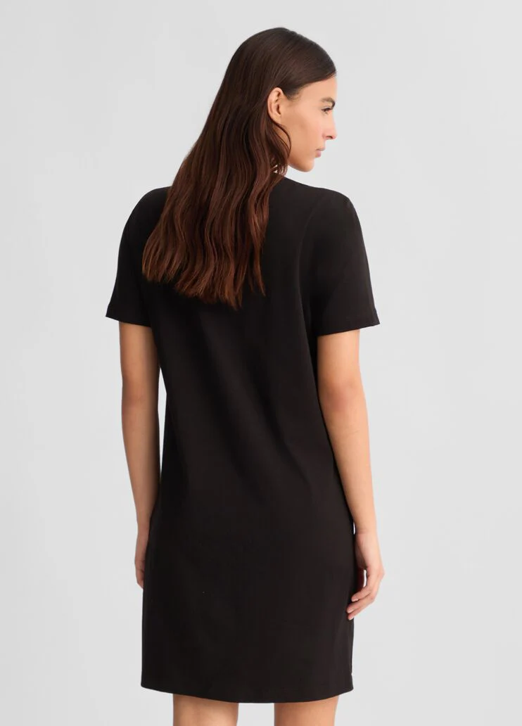 Cotton dress with logo