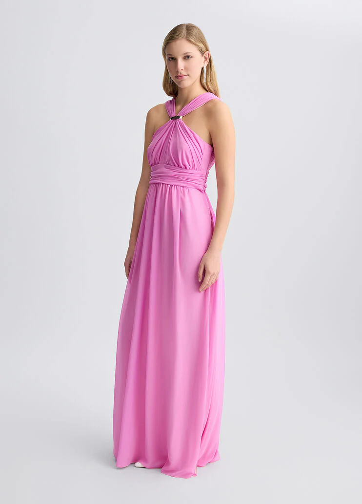 Long elegant pink dress