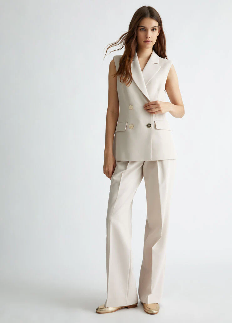 Stretch palazzo trousers