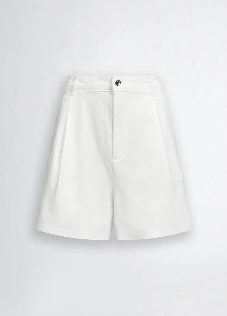 Cotton-blend Bermuda shorts