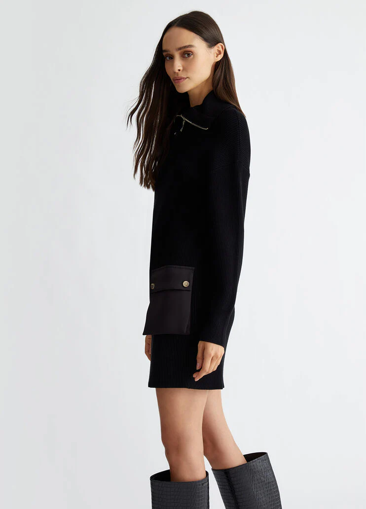 Rib-knit dress