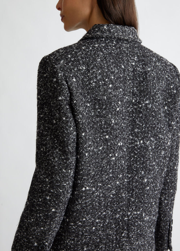 Wool-blend bouclé coat