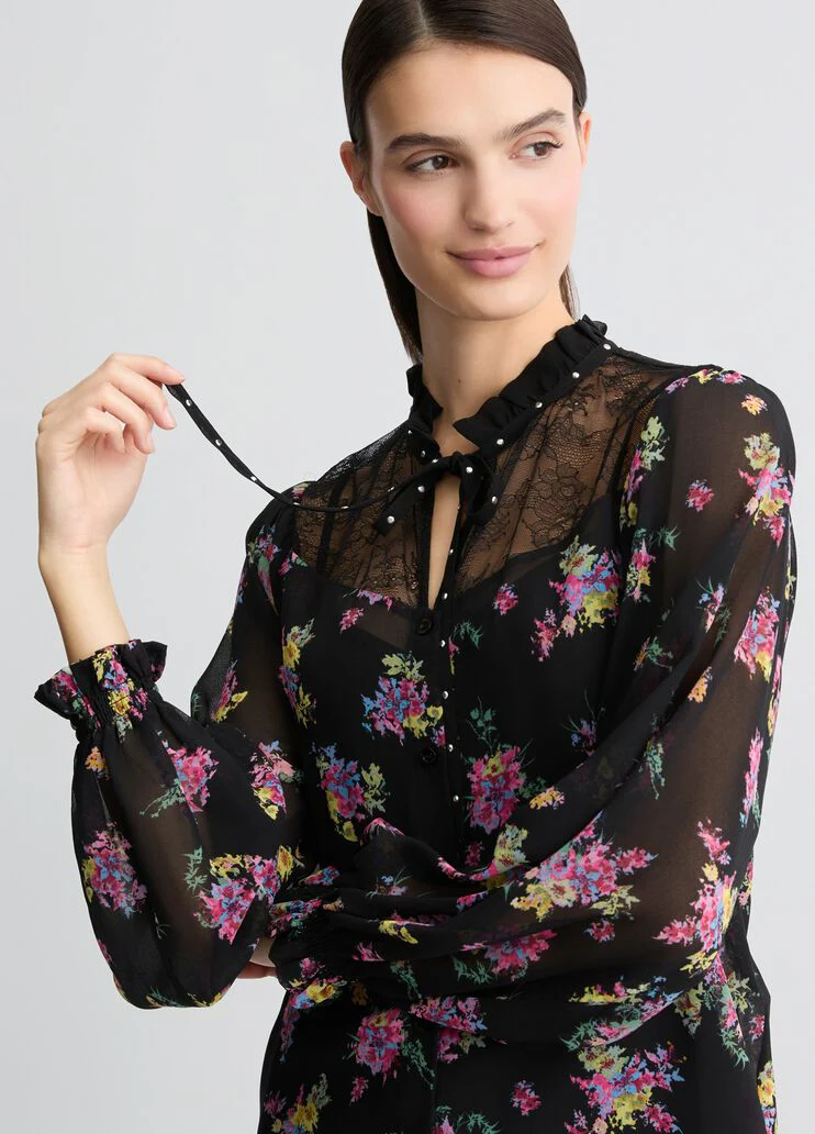 Floral georgette shirt