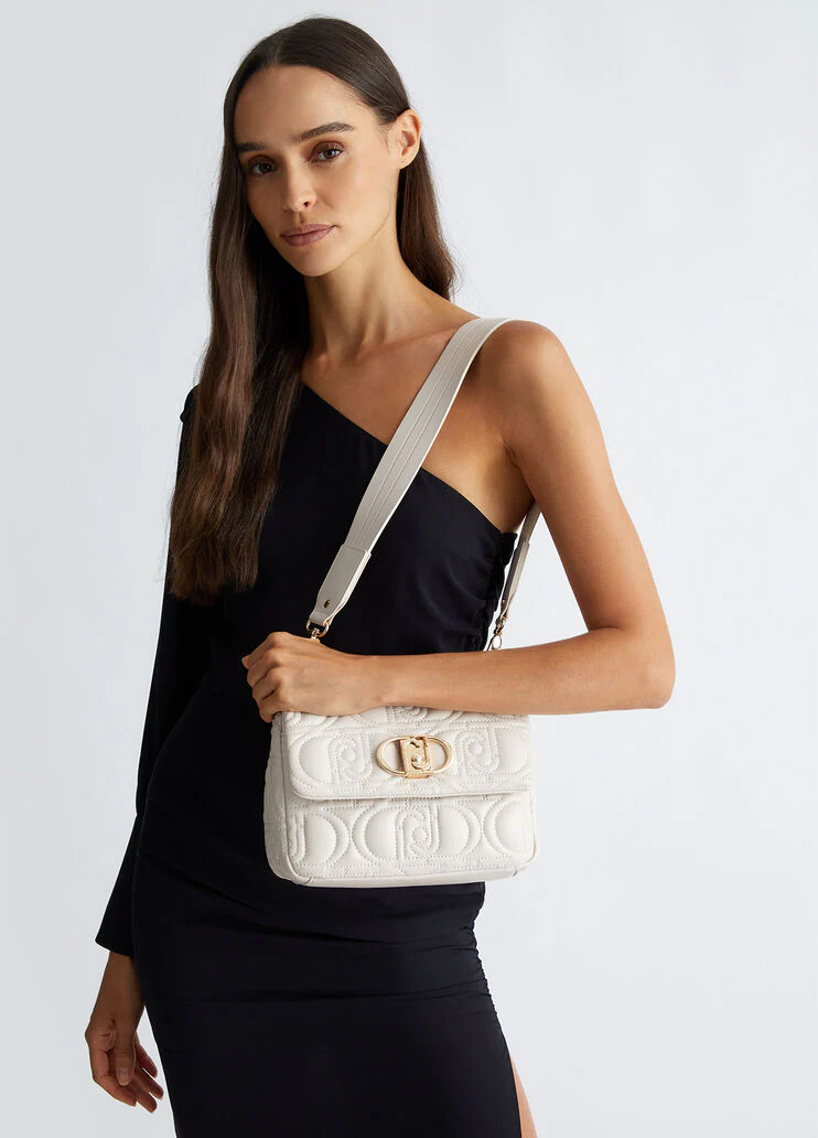 Quilted crossbody bag with logo