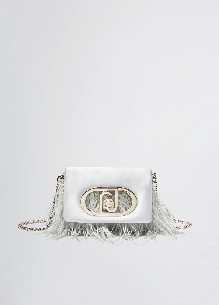 Mini LaPuffy bag with feathered detailing