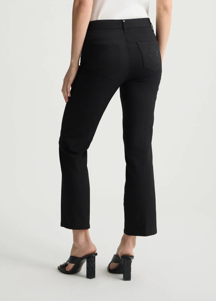 High-rise cropped trousers