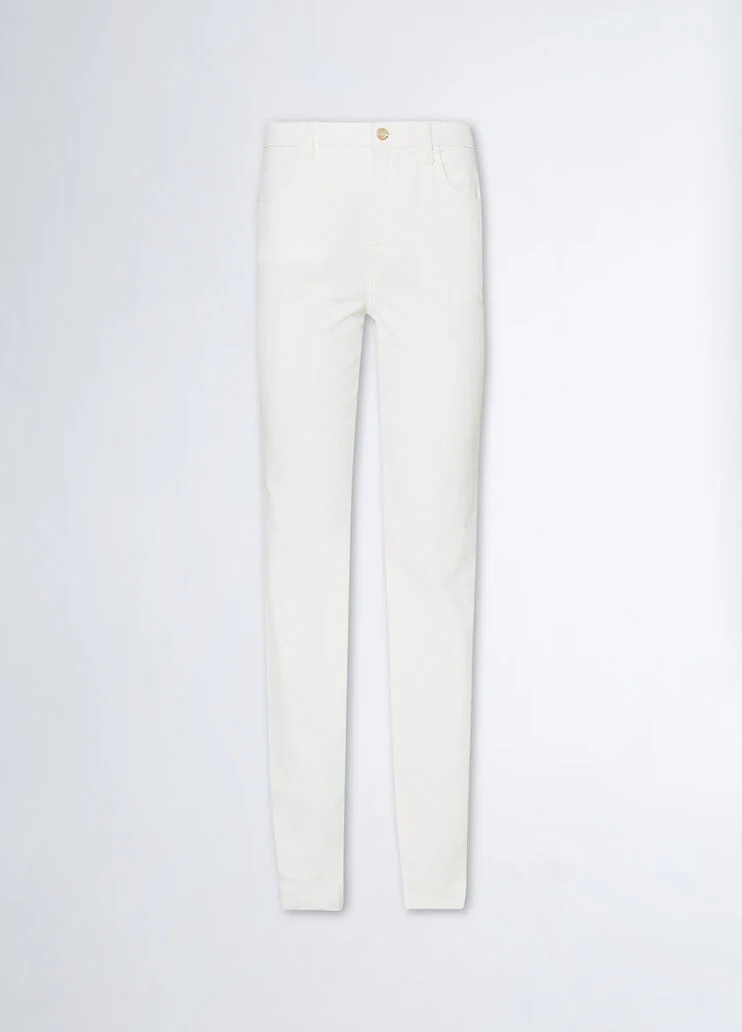 Straight-leg velvet trousers