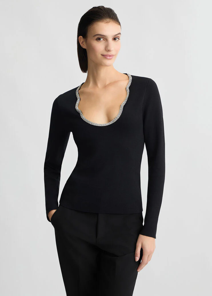 Jumper with gemstones